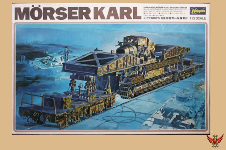 Hasegawa 1/72 Mörser Karl on railway carrier