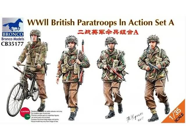 Bronco Models 1/35 WWII British Paratroops in Action Set A