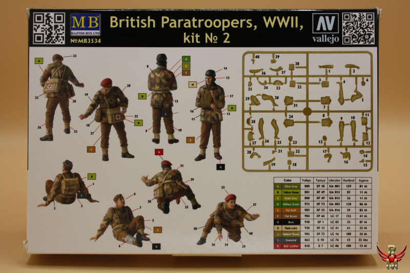 Master Box 1/35 British Paratroopers WWII Kit 2 Rigid Landing