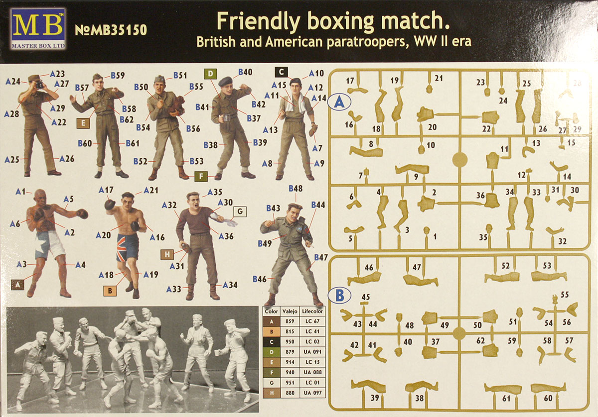 Master Box 1/35 British and American Paratroopers WWII Friendly boxing match