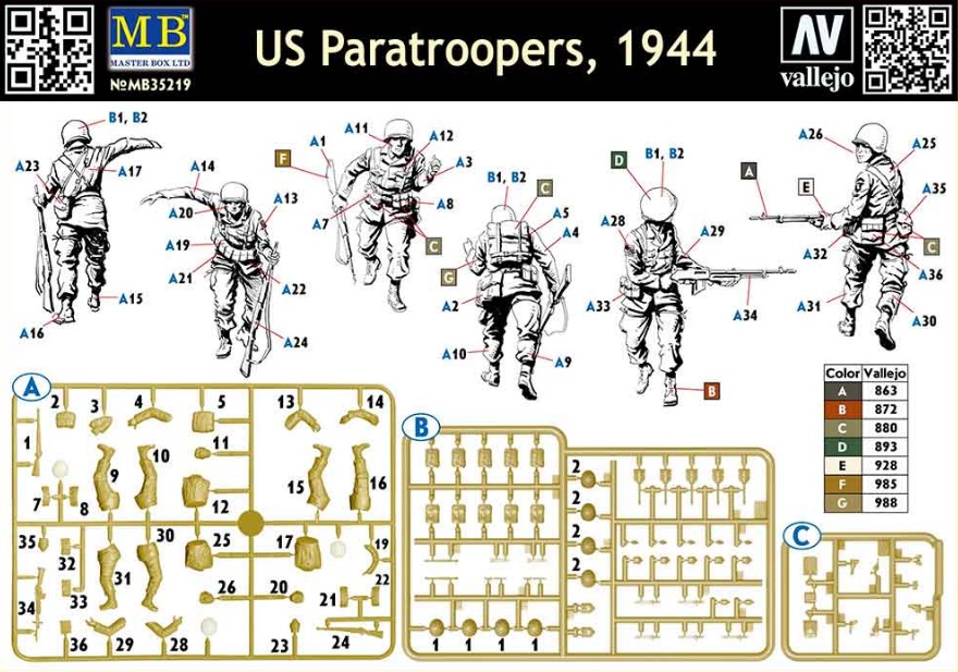 Master Box 1/35 US Paratroopers 1944