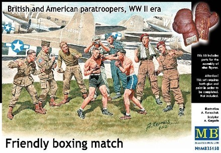 Master Box 1/35 British and American Paratroopers WWII "Friendly boxing match"