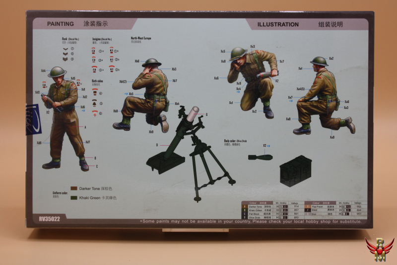 Riich Models 1/35 British 3 inch Mortar Team north west europe