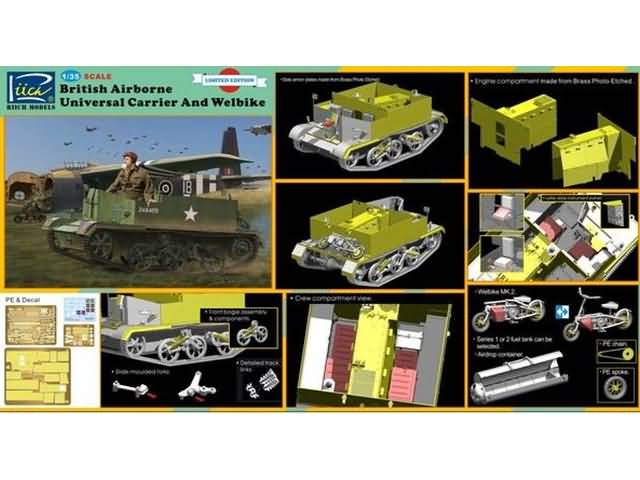 Riich Models 1/35 British Airborne Universal Carrier and Welbike