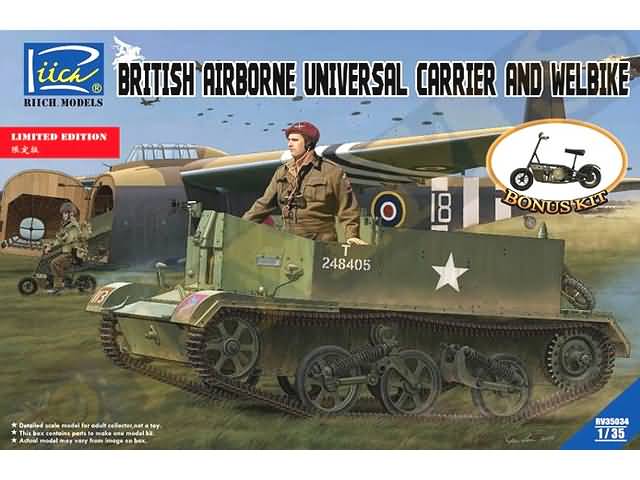 Riich Models 1/35 British Airborne Universal Carrier and Welbike