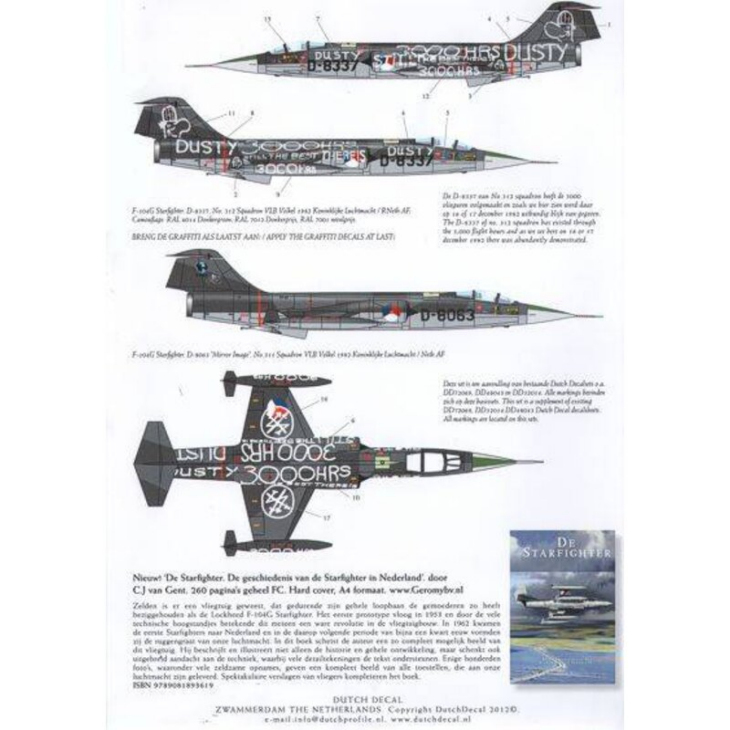 Dutch Decal 1/32 F 104G Starfighter Graffitti KLu/RNethAF