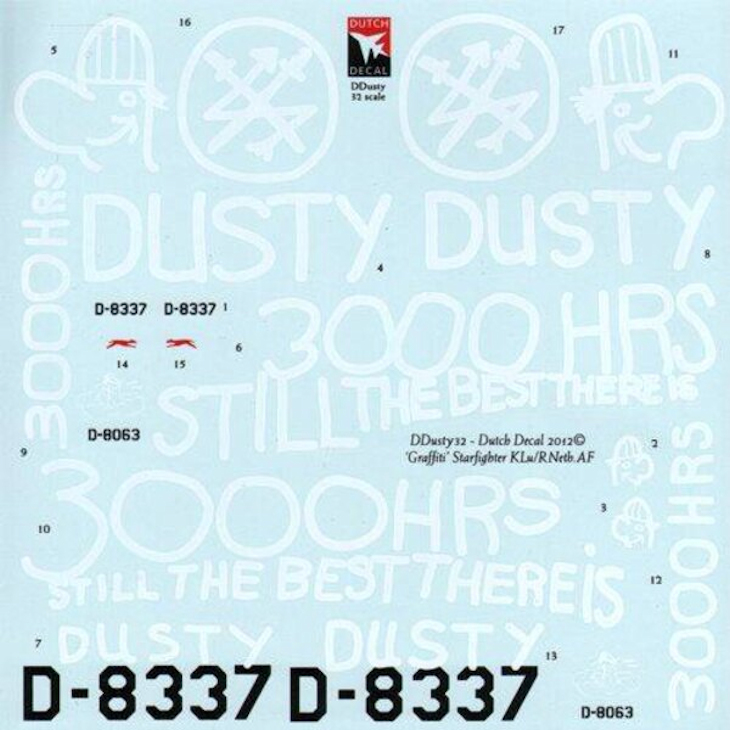 Dutch Decal 1/32 F 104G Starfighter Graffitti KLu/RNethAF