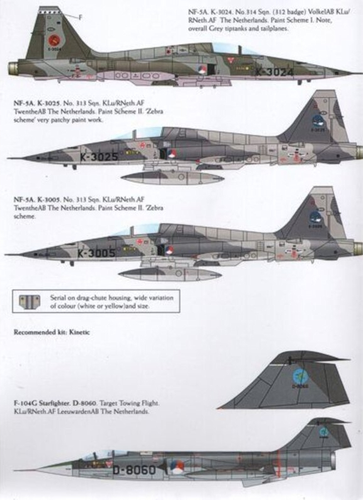 Dutch Decal 1/48 F-86K Sabre Kaasjager NF-5A/B