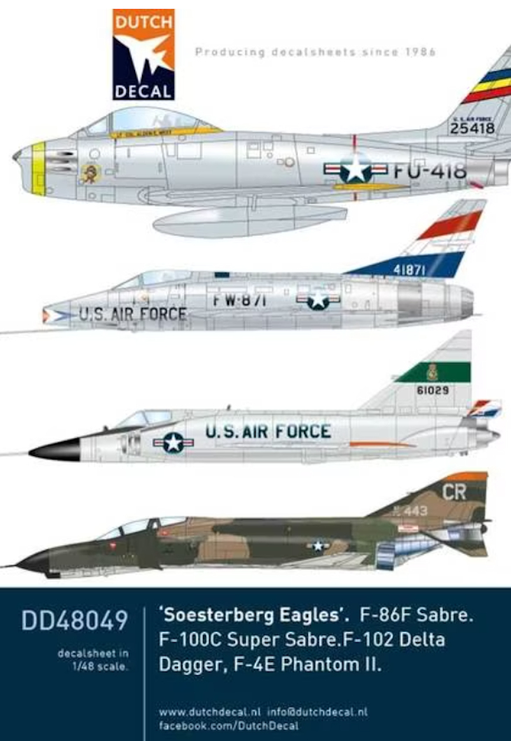 Dutch Decal 1/48 Soesterberg Eagles F-86F Sabre
