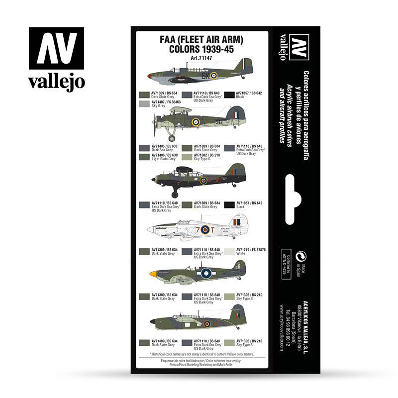 Vallejo AW FAA Fleet Air Arm colors 1939/1945