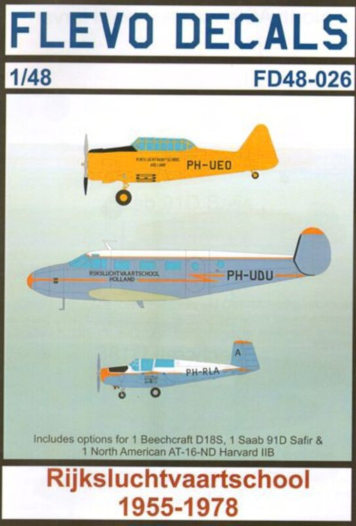 Flevo Decals 1/48 Rijksluchtvaartschool 1955 1978