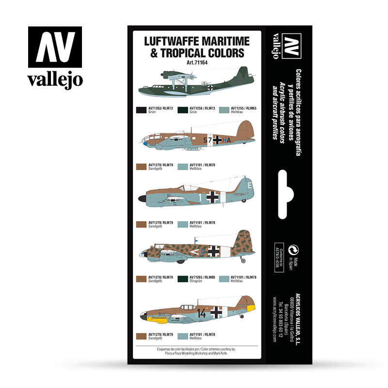 Vallejo AW Luftwaffe Maritime en Tropical colors