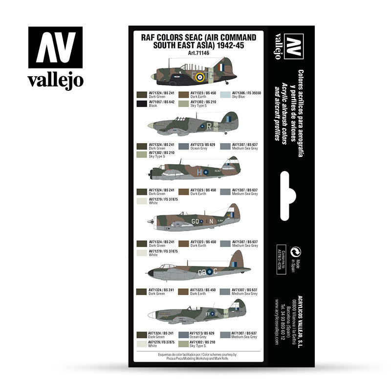 Vallejo AW RAF colors SEAC Air Command South East Asia1942-1945