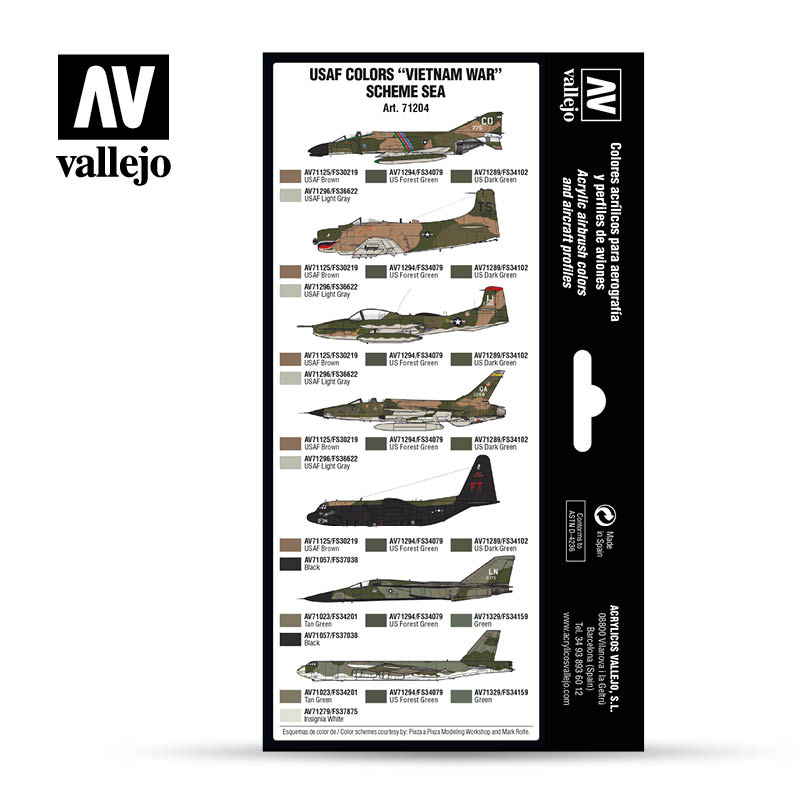 Vallejo AW USAF Colors Vietnam War Scheme SEA South East Asia