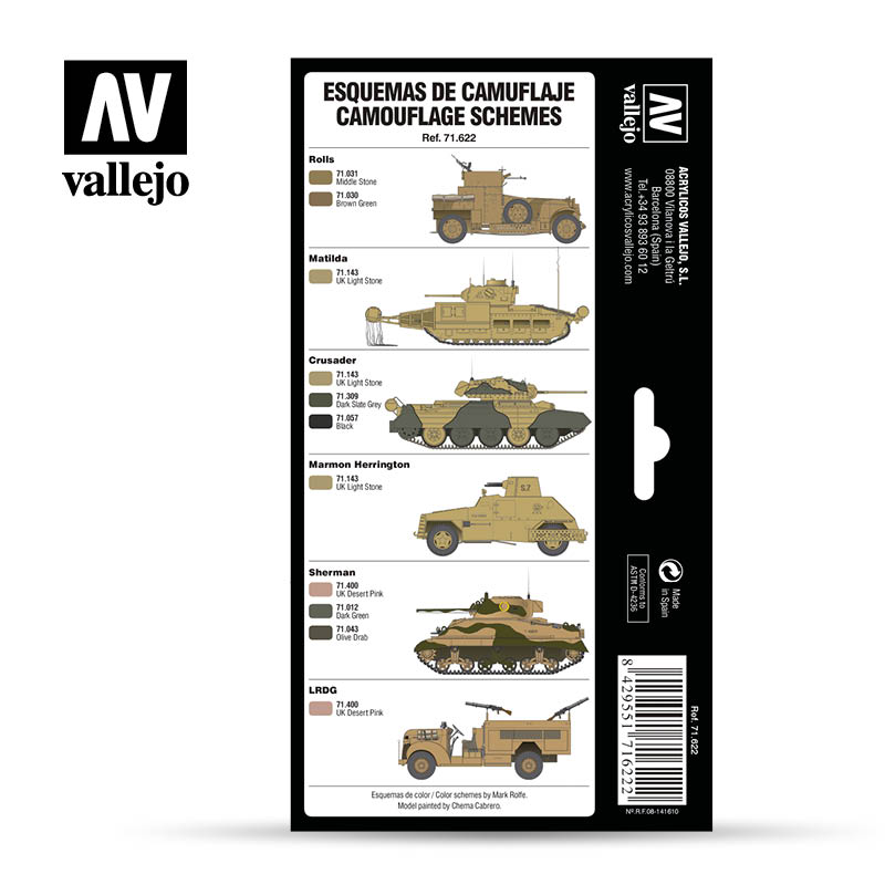 Vallejo AFV WWII British Colors Africa 1939-1943