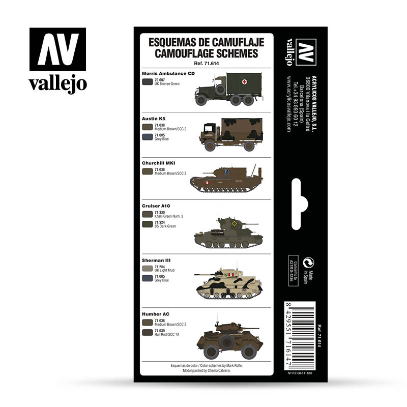 Vallejo AFV WWII British Colors UK/BEF/Europe 1939-1945