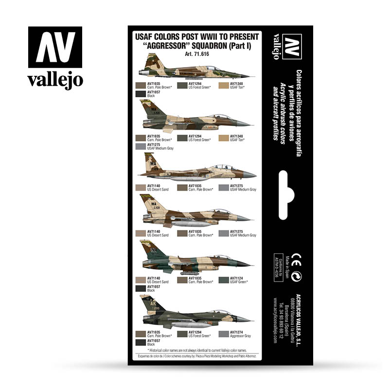 Vallejo AW USAF colors post WWII to present Aggressor Squadron Part I
