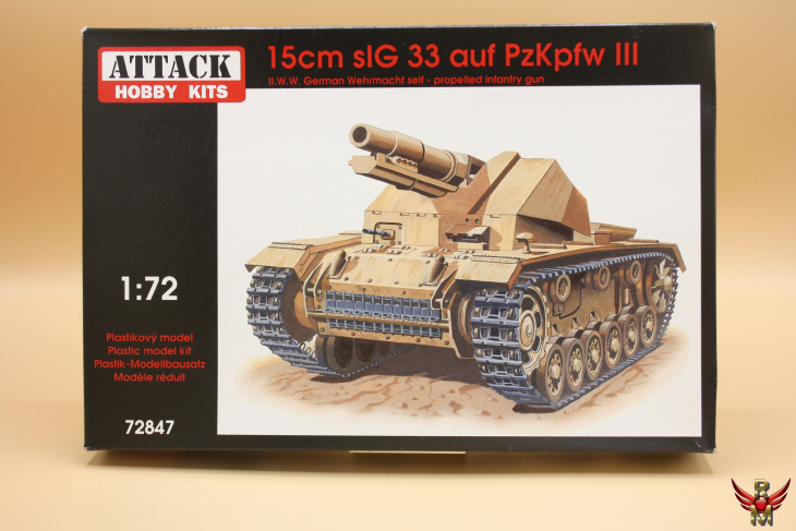 Attack Hobby Kits 1/72 German 15cm slG 33 auf PzKpfw III