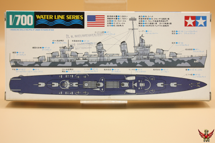 Tamiya 1/700 US Navy Destroyer DD 445 FLETCHER water line series