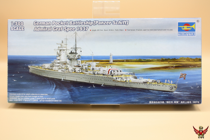 Trumpeter 1/700 German Pocket Battleship Admiral Graf Spee 1937