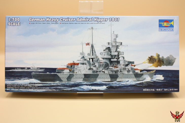 Trumpeter 1/700 German Heavy Cruiser Admiral Hipper 1941