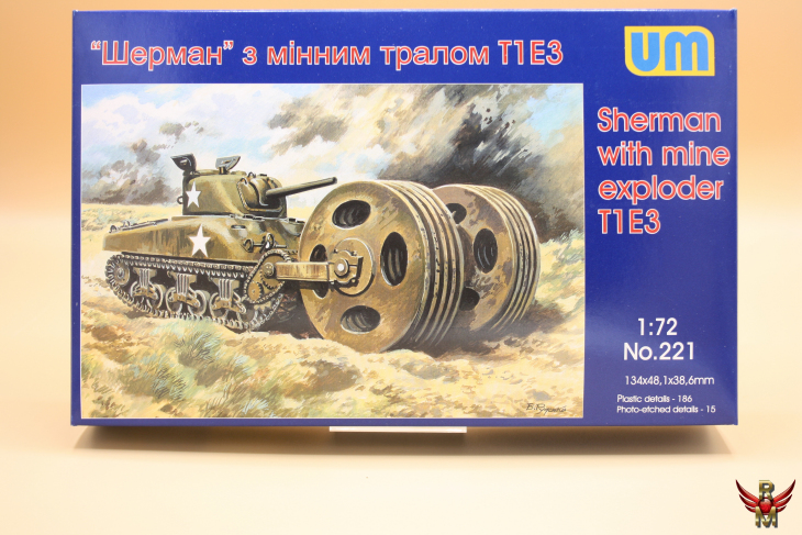Uni Models 1/72 US Sherman with mine exploder T1E3