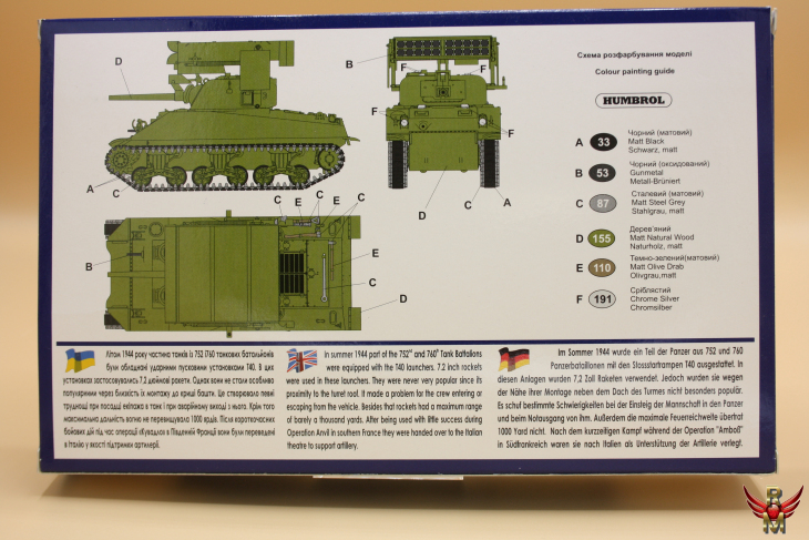 Uni Models 1/72 US Medium Tank M4A2 Sherman with rocket launcher T40