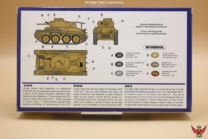 Uni Models 1/72 German Commanders Tank PzBef 38t