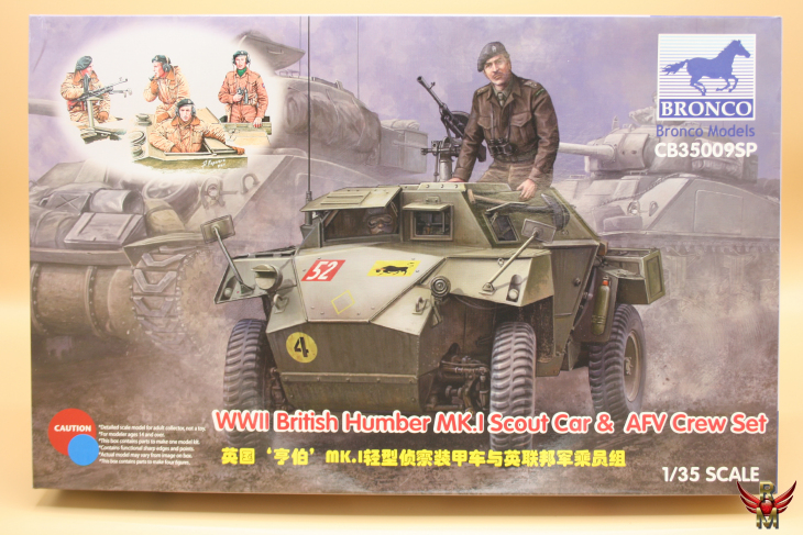 Bronco Models 1/35 WWII British Humber MK I Scout Car & AFV Crew Set