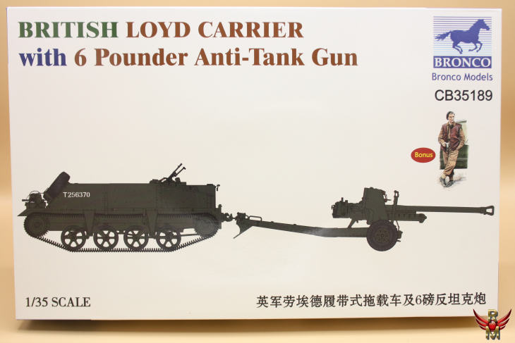 Bronco Models 1/35 British Loyd Carrier with 6 Pdr Anti Tank Gun