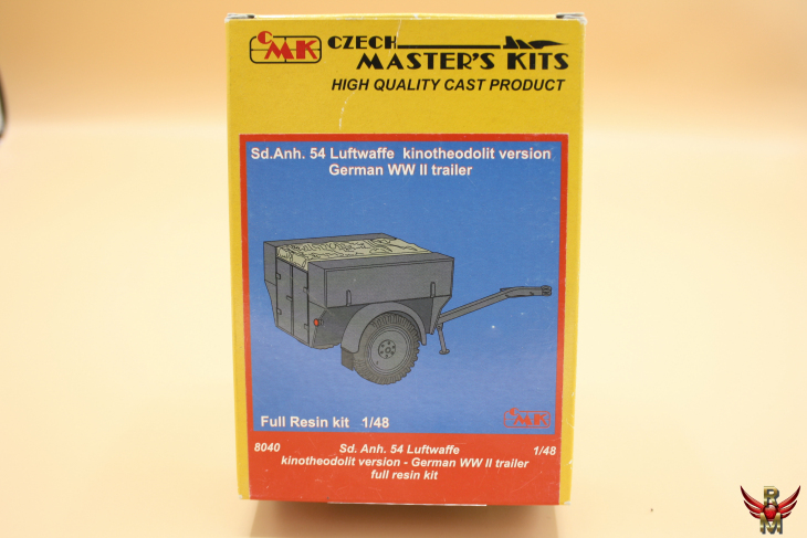 CMK 1/48 German Sd Anh 54 Luftwaffe Kinotheodolit version WWII Trailer