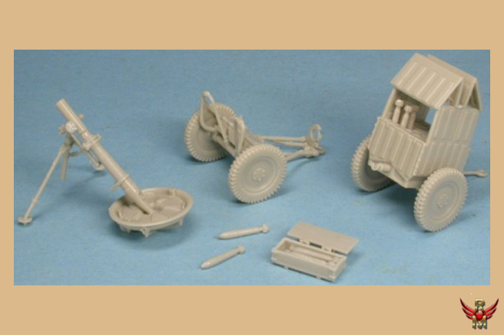 GASOLINE 1/48 German Heavy Mortar 120mm Granatwerfer 42 with Trailer