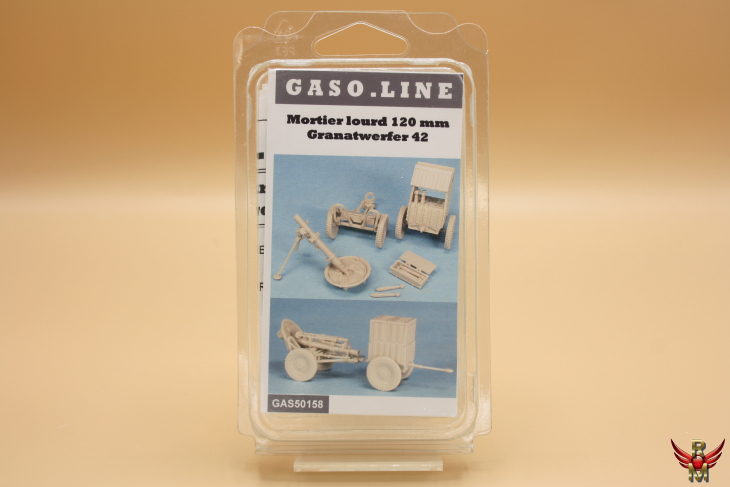 GASOLINE 1/48 German Heavy Mortar 120mm Granatwerfer 42 with Trailer
