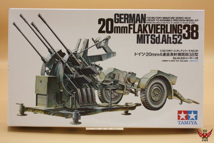 Tamiya 1/35 German 20mm Flakvierling 38 mit Sd Ah 52
