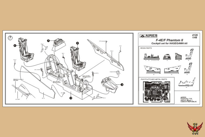 Aires 1/48 F 4E/F Phantom II Cockpit Set