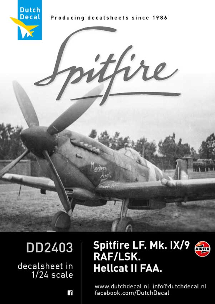 Dutch Decal 1/24 Spitfire LF Mk IX/9 RAF/LSK Hellcat II FAA