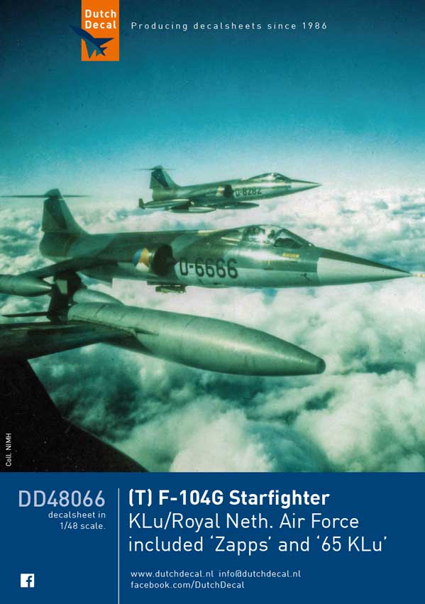 Dutch Decal 1/48 T F-104G Starfighter KLu Netherlands Air Force