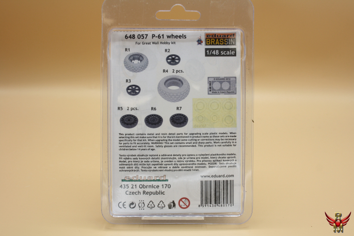 Eduard Brassin 1/48 P 61 Black Widow Wheels