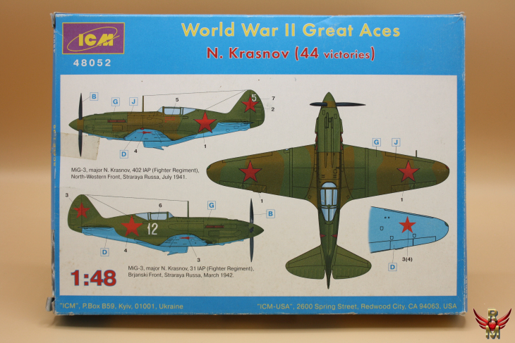 ICM 1/48 Mig 3 World War II Great Aces N. Kranov