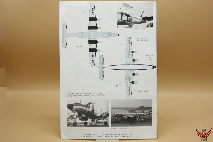 Dutch Decal 1/72 KLM Super Constellation PH-LKS PH-LKE PH-LKN
