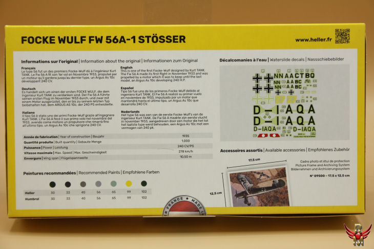 Heller 1/72 Focke Wulf FW 56A-1 Stösser
