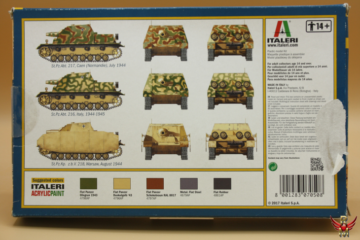 Italeri 1/72 German Sd Kfz 166 Sturmpanzer IV Brummbär