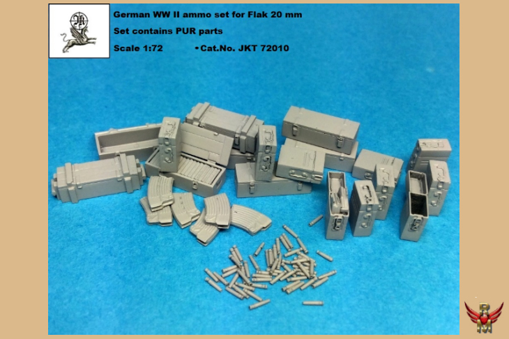 JK Resin 1/72 German WWII Flak 20mm Ammo Set