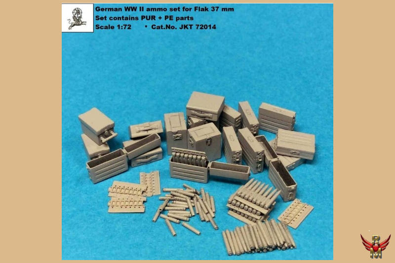 JK Resin 1/72 German WWII Flak 37mm Ammo Set