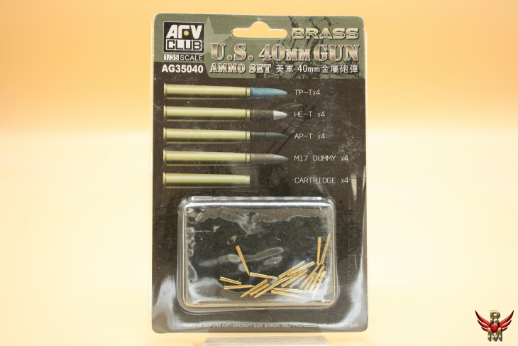 AFV Club 1/35 US 40mm Gun Ammo Set Brass