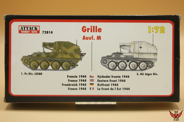 Attack Hobby Kits 1/72 German 5cm sIG 33 auf Fgst Pz Kpfw 38t Grille Ausf M