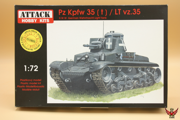Attack Hobby Kits 1/72 German Pz Kpfw 35t/ LT vz 35 SPECIAL EDITION