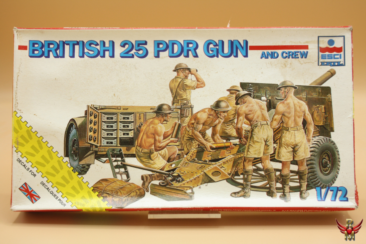 ESCI 1/72 British 25 PDR Gun and Crew New Series