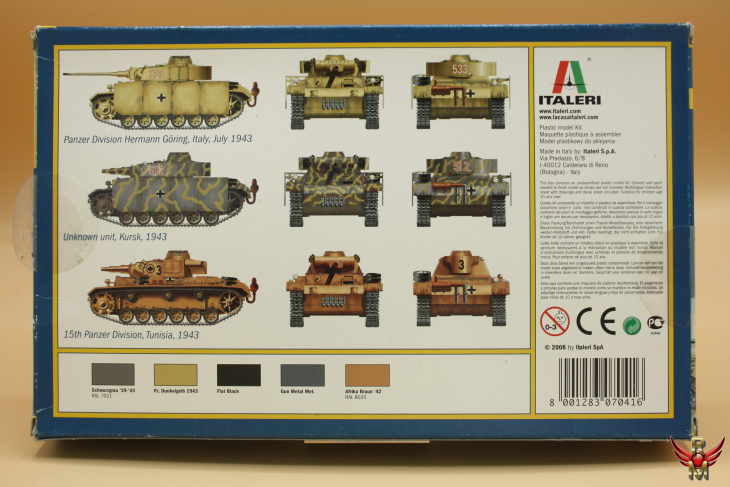 Italeri 1/72 German Pz Kpfw III Ausf M/N