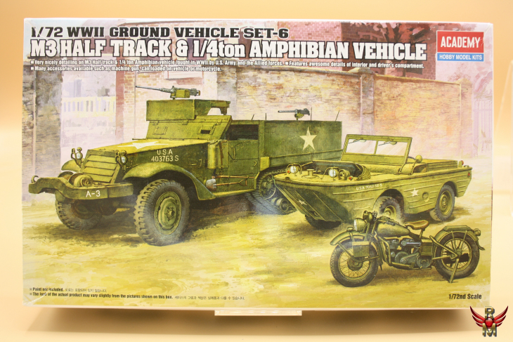 Academy 1/72 M3 Half Track and 1/4ton Amphibian Vehicle